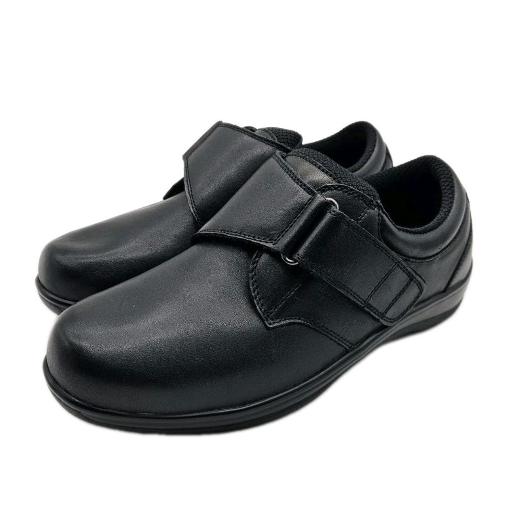 EUC Orthofeet Arcadia 810 US 8.5 X-Wide 2E Black Leather Diabetic Comfort Shoes - Picture 2 of 10